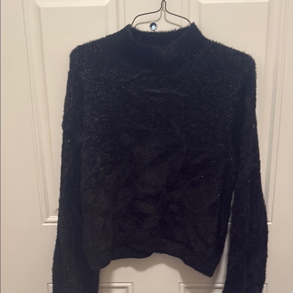 Wild Fable Black Turtleneck Sweater Cowl Neck